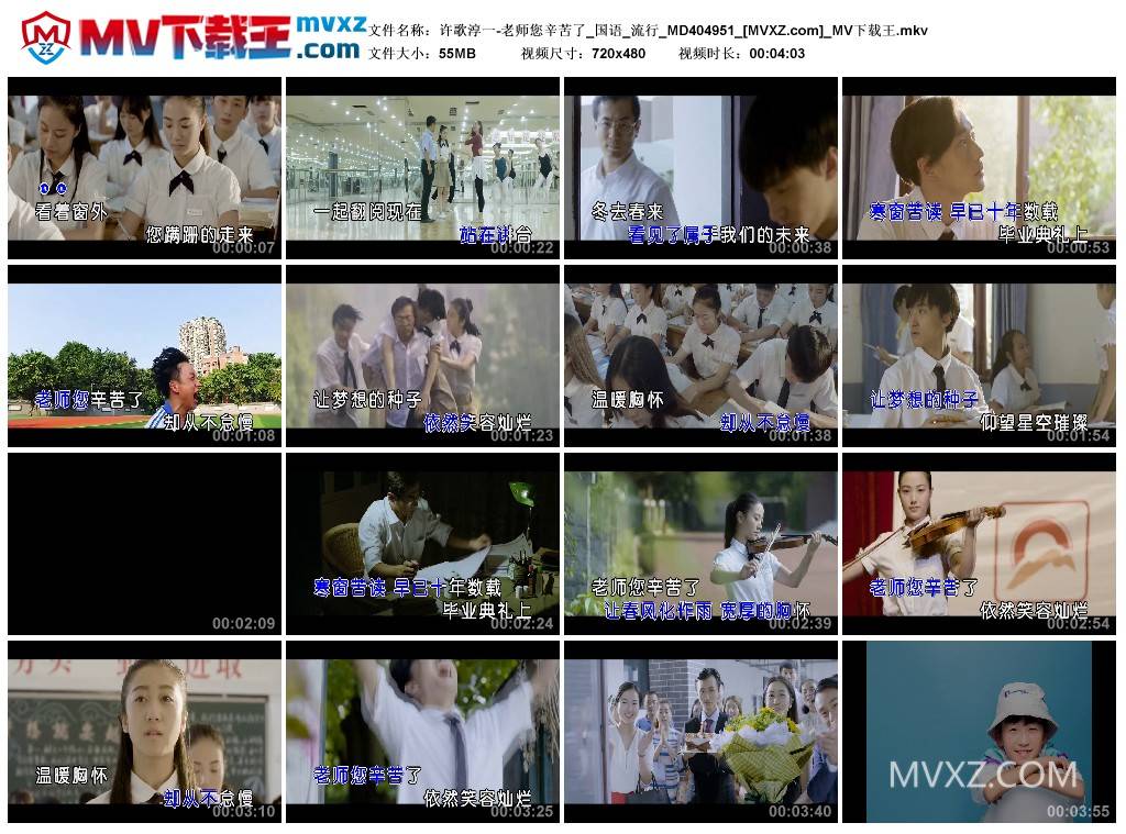 许歌淳一-老师您辛苦了_国语_流行_MD404951